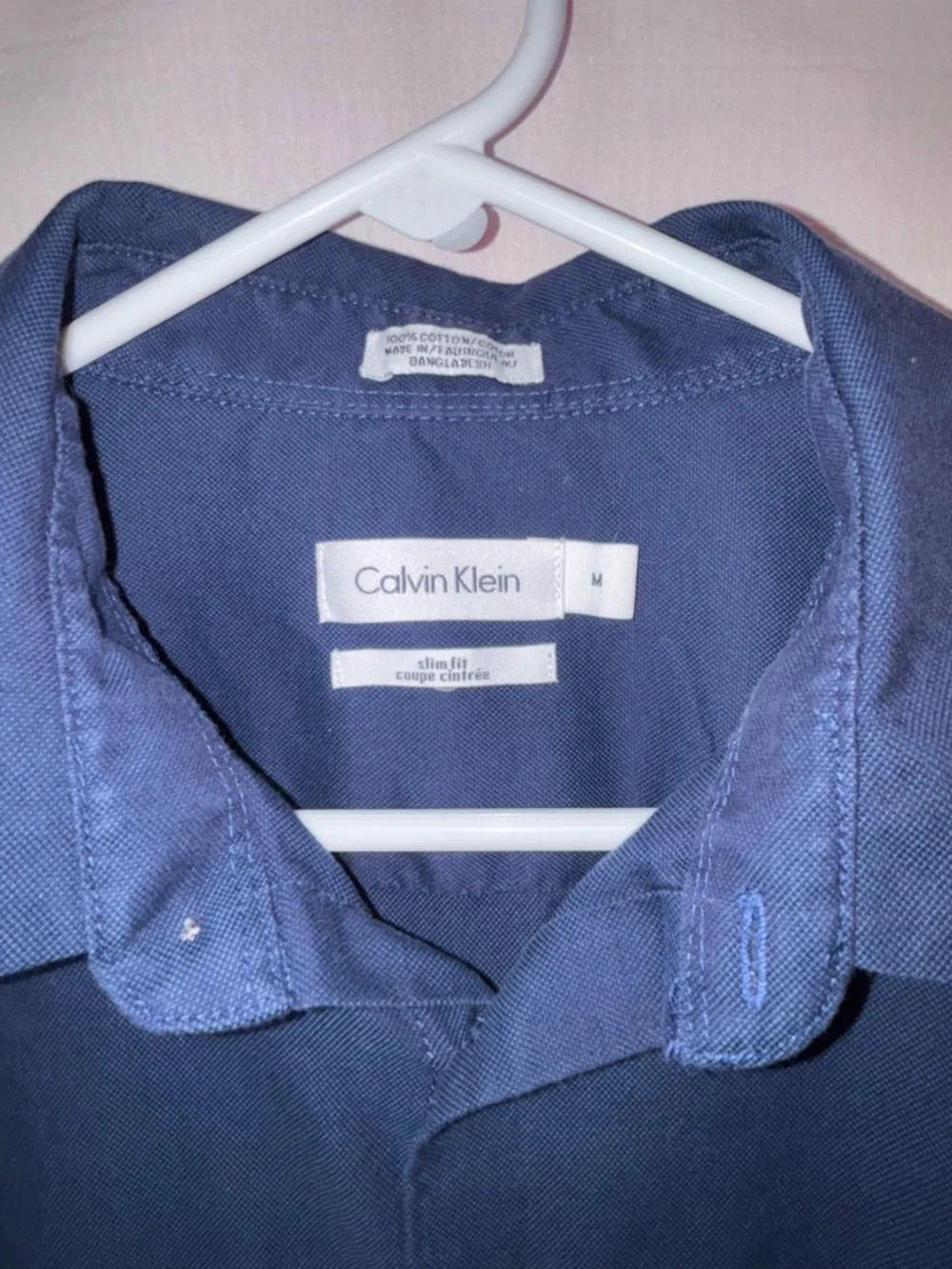 Calvin Klein Men's Slim Fit Shirt in Navy Blue